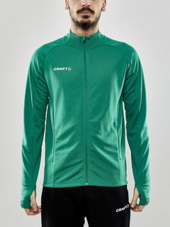 Craft Training Jacket Evolve Full Zip - durable mid-layer jacket made of stretch material - green Men